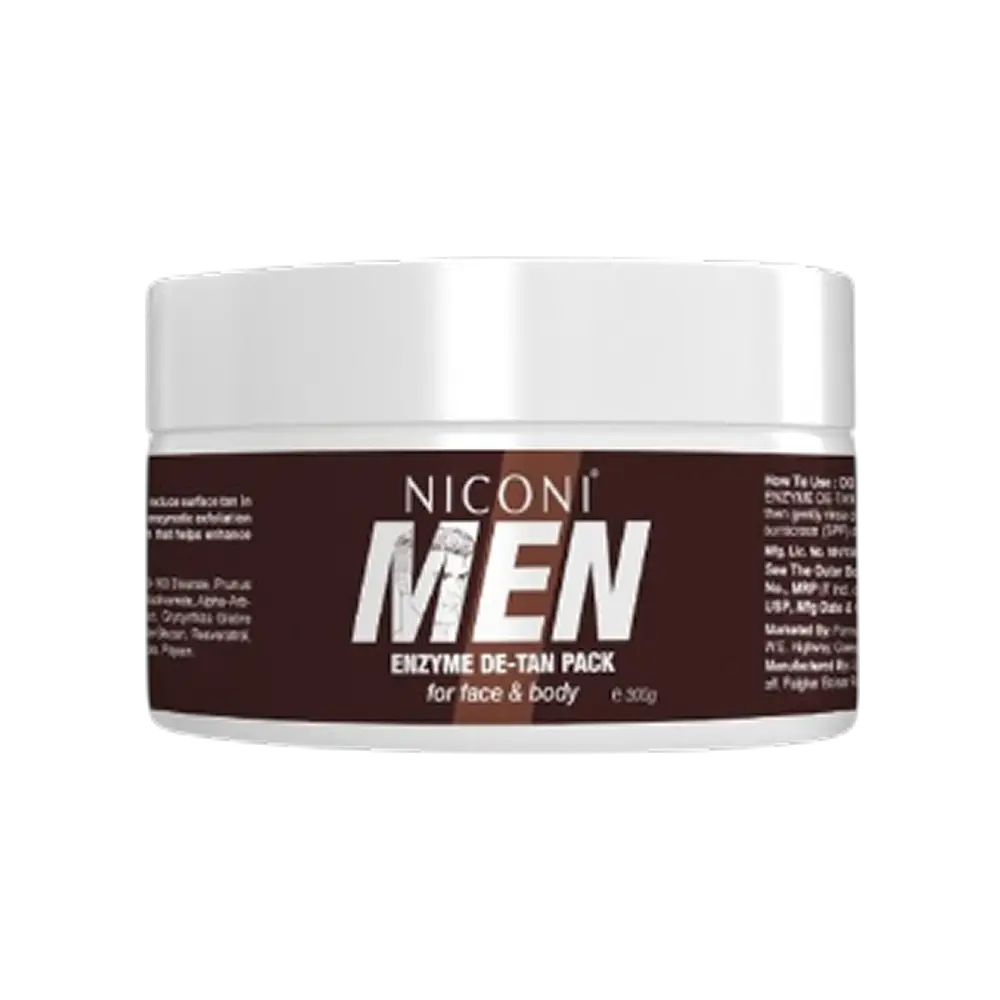 Niconi Men Enzyme De-Tan Pack for face and body